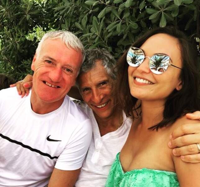 Les Miss en vacances : Valérie Bègue en compagnie de Nagui et Didier Deschamps