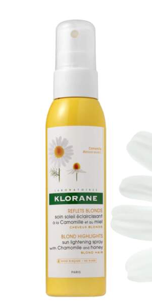 Spray éclaircissant progressivement et naturellement, Klorane, 8,90€ en parapharmacie 