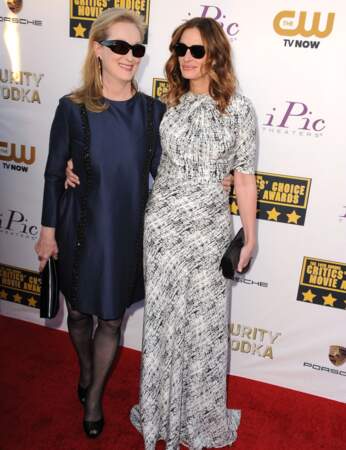 Meryl Streep et Julia Roberts se sont fait un petit délire lunettes de soleil...