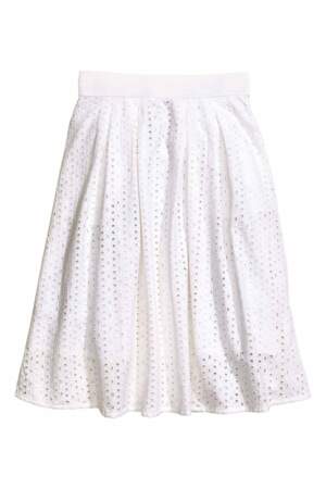 H&M jupe broderie anglaise 39,99 euros