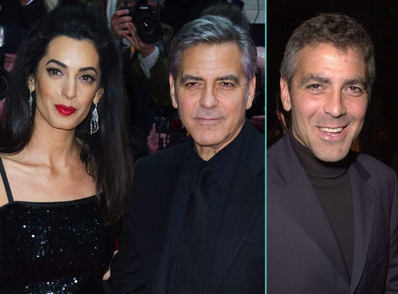 George Clooney aujourd'hui à 54 ans et à 38 ans, l'âge actuel de sa femme Amal Clooney