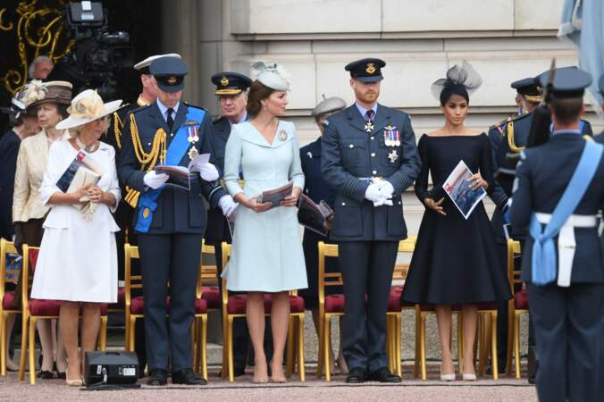 La famille royale au centenaire de la Royal Air Force, à Londres