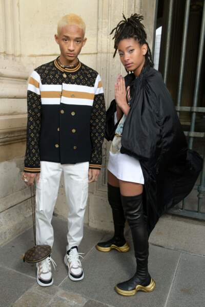 Jaden Smith and Willow Smith au défilé Louis Vuitton, mardi 5 mars au Louvre, à Paris