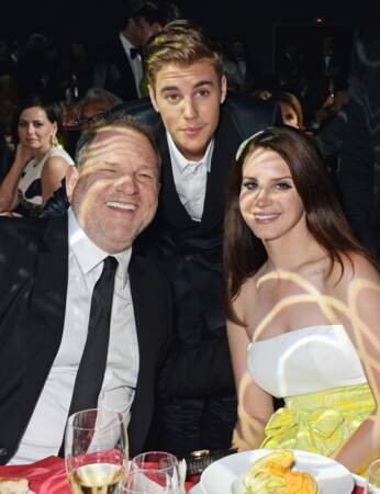Le producteur Harvey Weinstein, Justin Bieber et Lana Del Rey