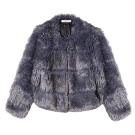 Caroline Receveur x Morgan : manteau effet fourrure, 200 euros