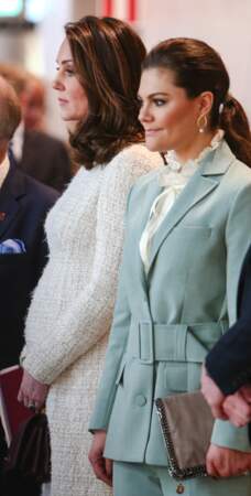 Kate Middleton et la princesse Victoria en Suède, le 31 janvier