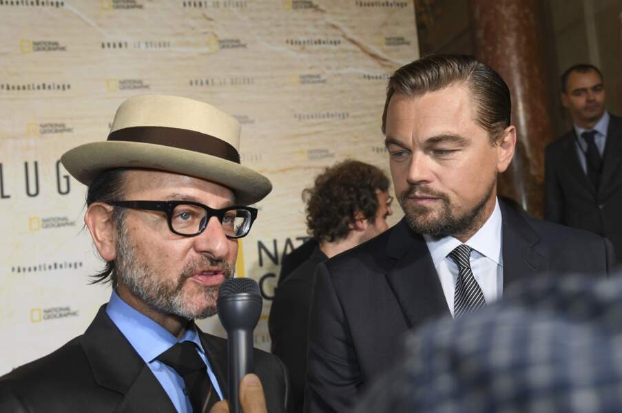Fisher Stevens, le réalisateur d'Avant le déluge, avec Leonardo DiCaprio