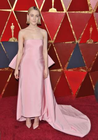 Saoirse Ronan à la 90e cérémonie des Oscars, à Los Angeles le 4 mars 2018