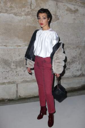 Ruth Negga au défilé Louis Vuitton lors de la fashion week de Paris, le 6 mars