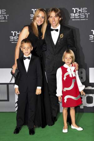 The Best FIFA Football Awards : Luka Modric avec sa femme et leurs enfants