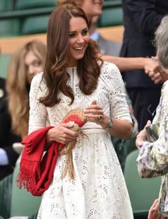 Kate Middleton arrive à Wimbledon pour encourager Andy Murray