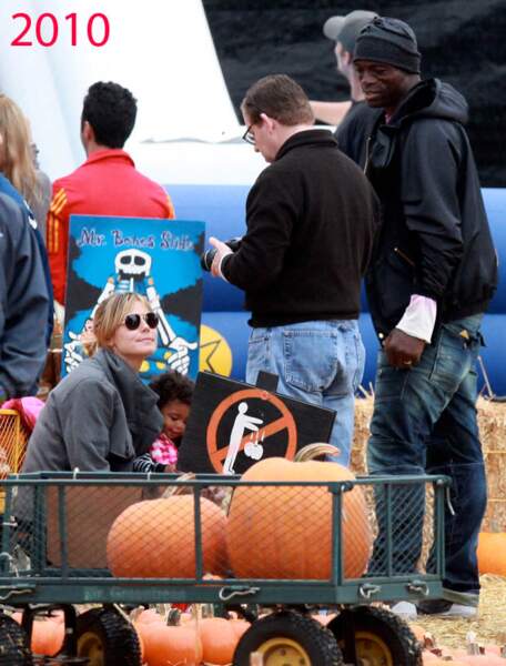 Heidi Klum et Seal au Mr Bones pumpkin patch, en 2010