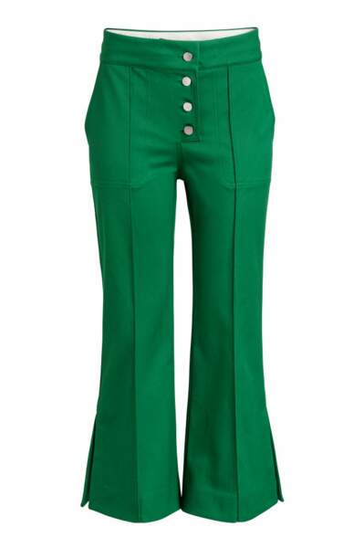 Pantalon cropped vert vif, H&M Studio, 69,99 euros