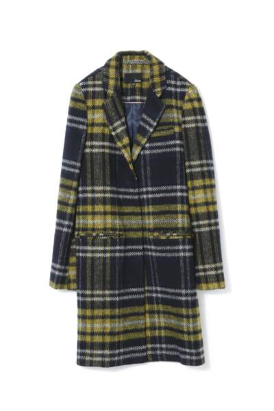 Manteau long à carreaux, Etam, 99,95€