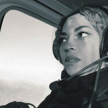 Beyoncé a aussi fait un tour en hélicoptère