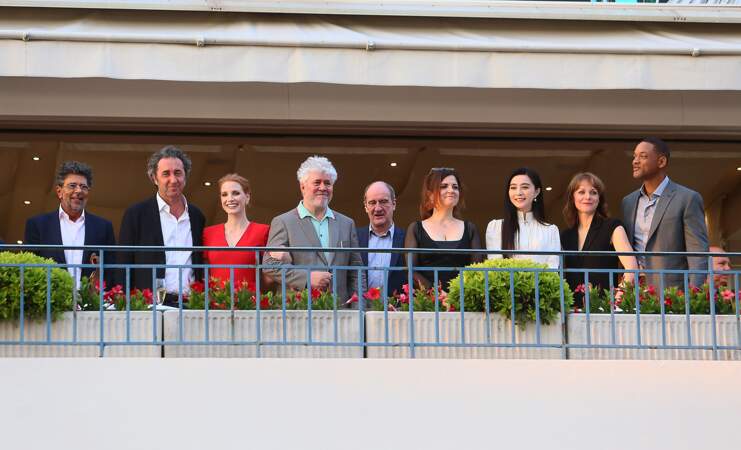 Festival de Cannes 2017 : les membres du jury et Pierre Lescure à la terrasse de l'hôtel Martinez