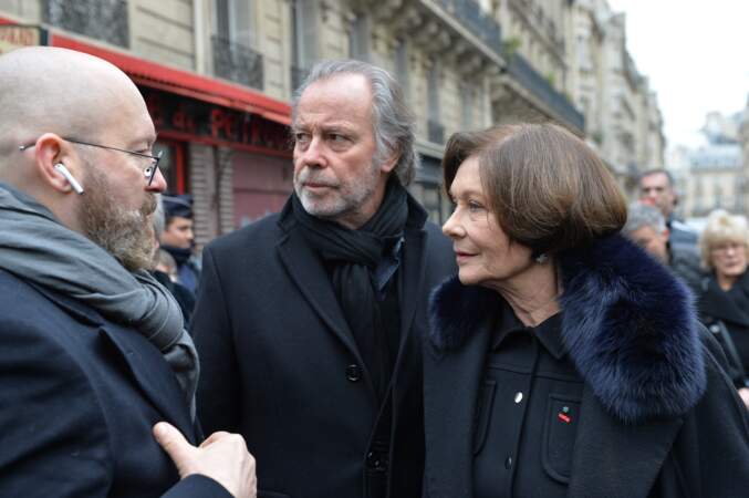 Obsèques de Michel Legrand à Paris : Michel Leeb et Macha Méril 
