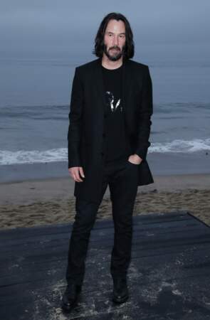 Keanu Reeves au défilé Saint Laurent à Malibu, jeudi 6 juin