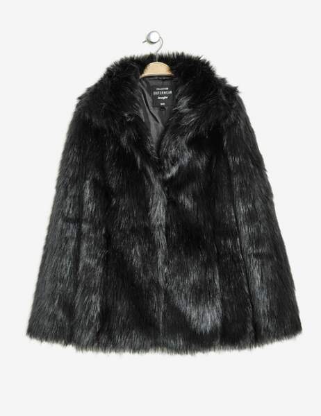 Jennyfer manteau fausse fourrue noir 59,99€