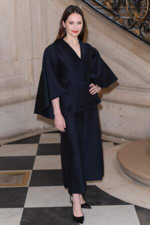 Felicity Jones, au défilé Christian Dior, le 21 janvier 2019 pour la semaine de la haute couture