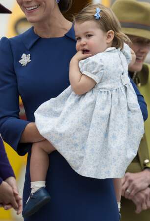 La famille royale en voyage officiel au Canada : Charlotte n'était pas du tout impressionnée par la foule