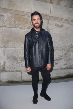 Justin Theroux au défilé Louis Vuitton lors de la fashion week de Paris, le 6 mars