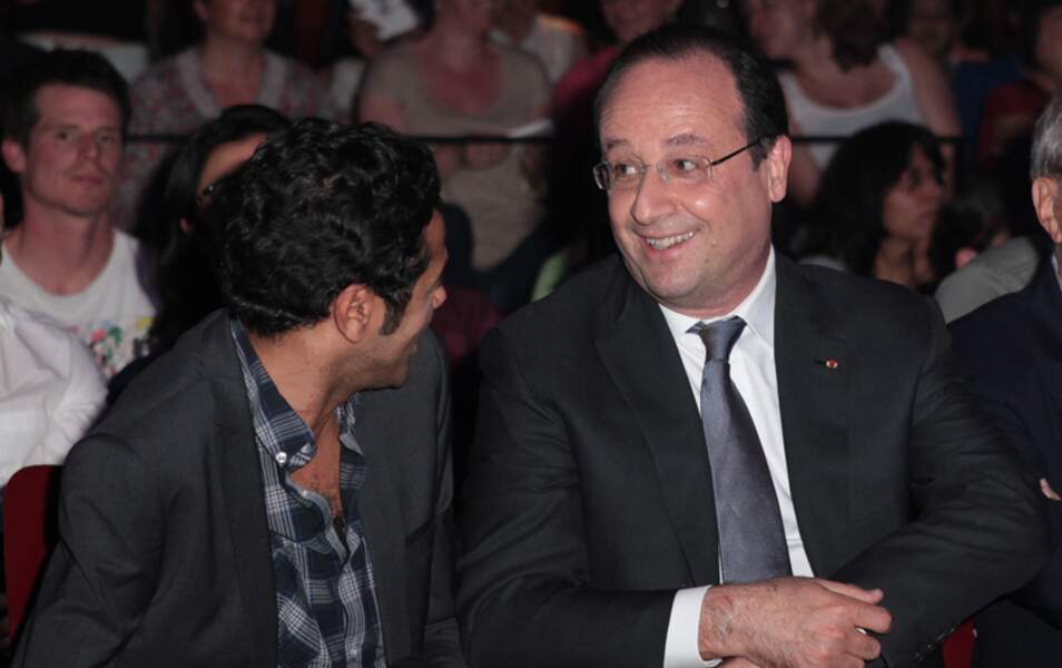 Jamel Debbouze et François Hollande 