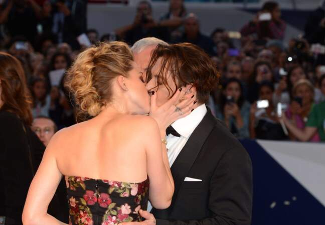 Amber Heard et Johnny Depp : un de leurs derniers baisers en public en septembre 2015