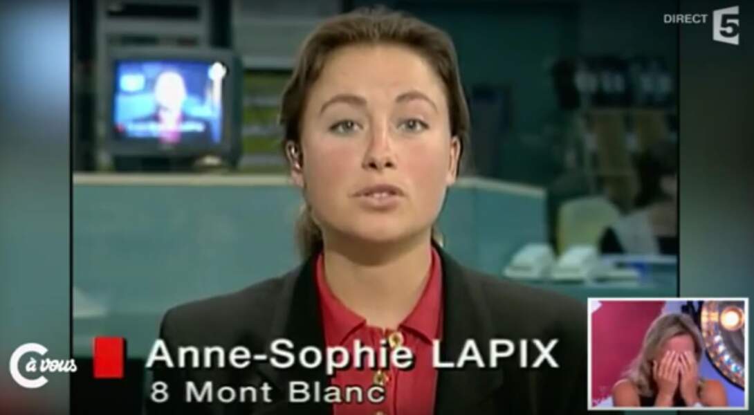 Retour sur l’évolution look d'Anne-Sophie Lapix : ici en 1996 lors de son premier JT sur une chaîne locale