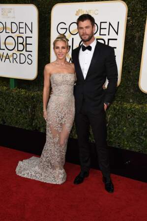 Golden Globes 2017 : Elsa Pataky en Zuhair Murad et son époux Chris Hemsworth