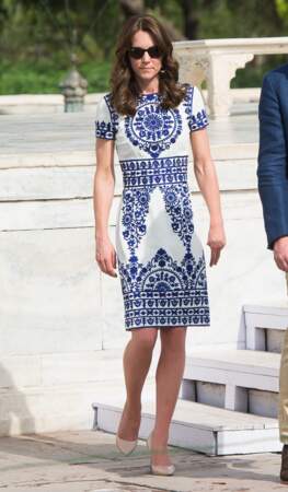 7ème et dernier jour, pour l'occasion Kate Middleton rayonnait dans une robe Naeem Khan Resort estimée à 2 770 € 
