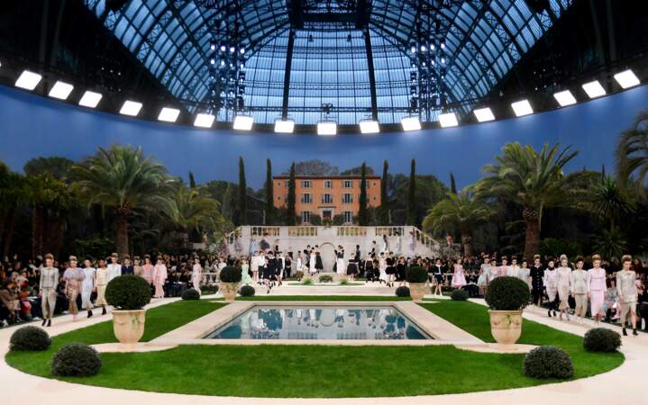 Le décor du défilé Chanel haute couture printemps-été 2019, au Grand Palais, le 22 janvier