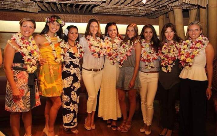 Les Miss accueillies par le comité Miss Tahiti