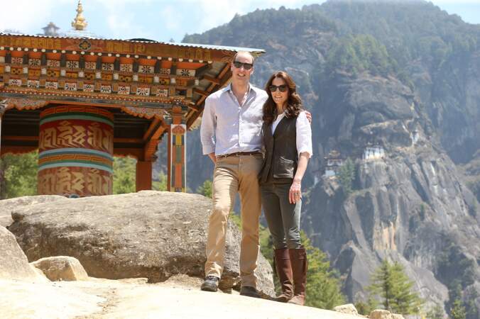 Kate Middleton et le prince William lors d'une visite au Bhoutan où ils étaient très proches