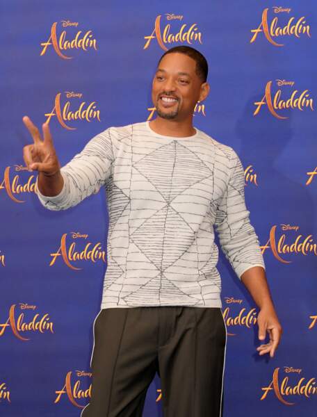 Will Smith et sa bonne humeur légendaire lors du photocall du nouveau live action Disney