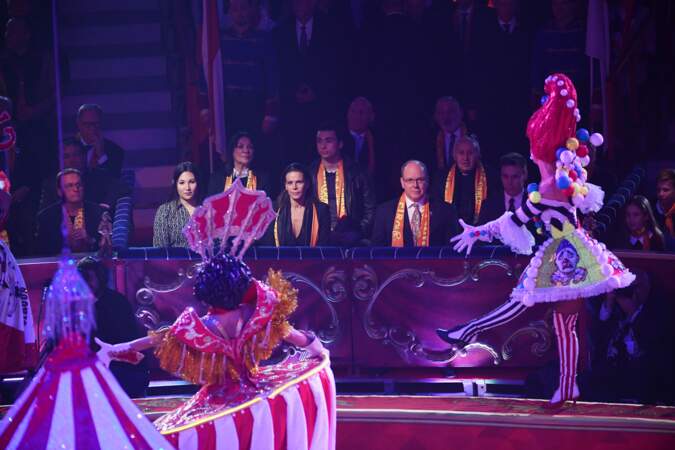 Festival du cirque de Monte-Carlo : Stéphanie de Monaco avec Marie Chevallier et le prince Albert II