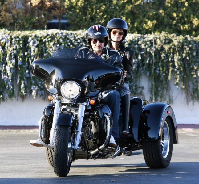 Johnny et Laetitia s'offrent une virée californienne à deux à moto en septembre 2010