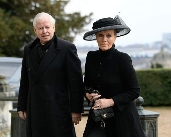 Le prince Philip et la princesse Isabelle de Liechtenstein aux obsèques Henri d`Orleans comte de Paris