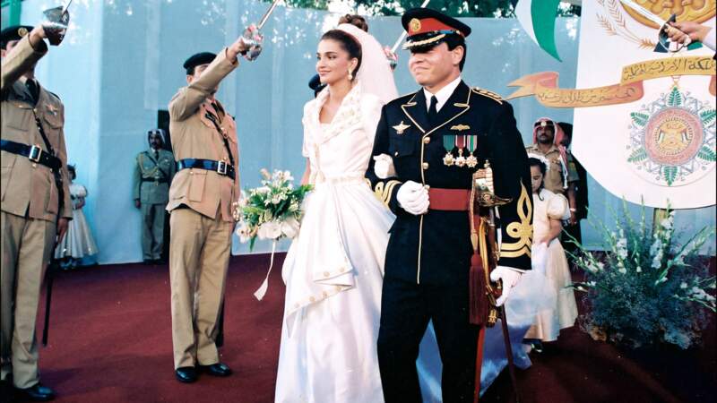 Mariage d'Abdullah II, prince de Jordanie et Rania le 10 juin 1993