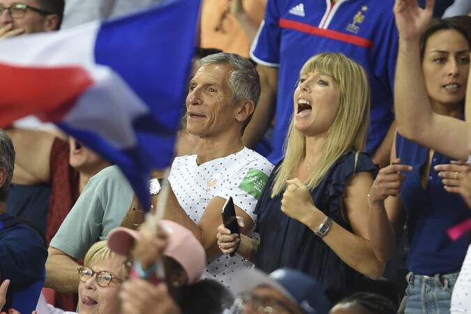 Jusqu'à la dernière seconde du match, le couple a visiblement cru en la victoire de l'équipe de France