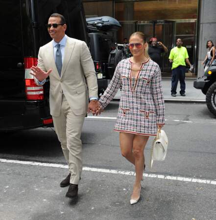 Jennifer Lopez et Alex Rodriguez à New York en août 2018