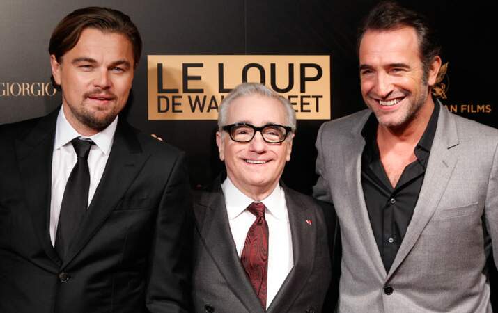 Martin Scorsese entouré des deux acteurs
