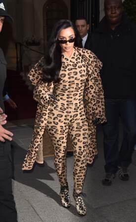 Le 5 mars, Kim Kardashian avait déjà opté pour le look léopard