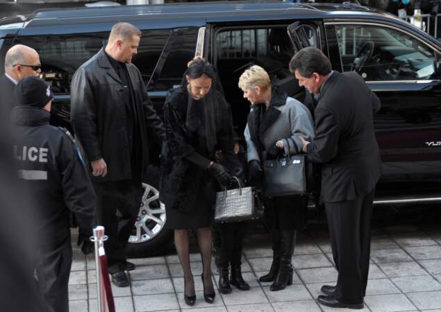 Céline Dion arrive aux funérailles de son mari René Angelil