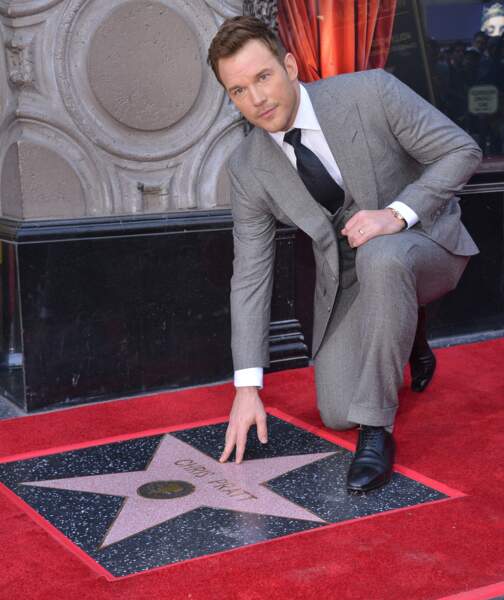 Chris Pratt reçoit son étoile à Hollywood