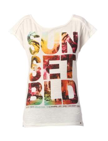 Tee shirt imprimé « Sunset Bld », 60€, Ikks sur monshowroom.com
