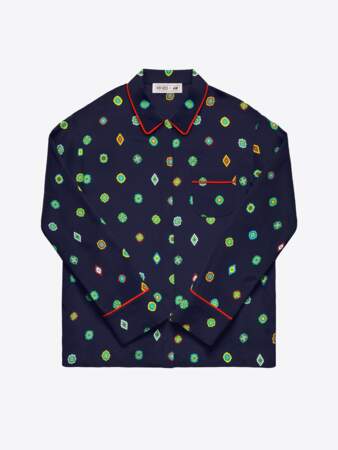 Kenzo x H&M : chemise façon pyjama, 59,99€