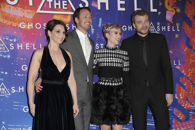 Avant-première de Ghost in the Shell : Juliette Bincoche, Rupert Sanders, Scarlett Johansson et Pilou Asbaek