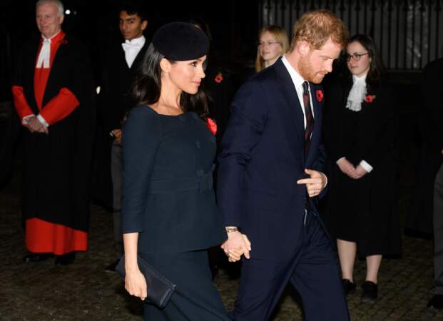 Les jeunes mariés, Meghan Markle et le prince Harry, à Londres le 11 novembre 2018