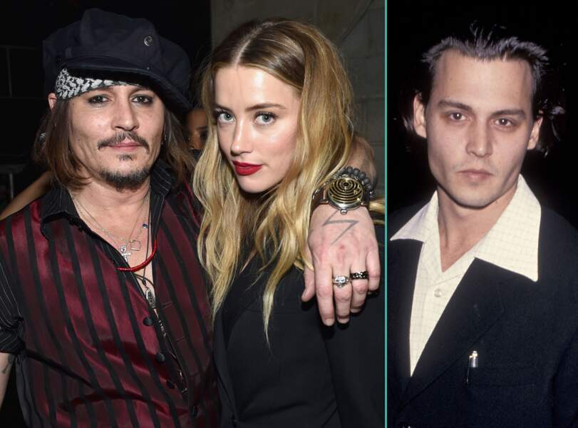 Johnny Depp aujourd'hui à 52 ans et à 29 ans, l'âge actuel de sa femme Amber Heard